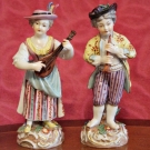 A Pair of Vintage 'Pot Chappel' Porcelain Figurines