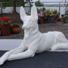 53cm großer Schäferhund Goebel Oeslau Kronenmarke alte Figur Hund old dog figure