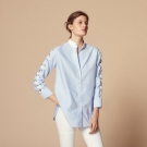 HEMDBLUSE MIT GESCHNÜRTEN ÄRMELN