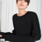 Beaded Cropped Sweater