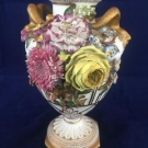 FINE ANTIQUE COALBROOKDALE STYLE APPLIED FLOWER VASE ~ JOHN BEVINGTON