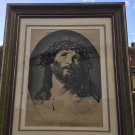 Antique Stevengraph Silk Picture Christ by Neret Freres 1909 Bakelite Frame