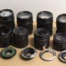 HS pour pieces, cassé, incomplet : Lot de 8 objectifs pour boitier CANON EOS EFS