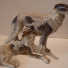 Porzellanfigur Hund Original Steffel Fayencen Wien