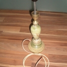 antike alte JADE Messing Tischlampe Tischleuchter Messing Jugendstil antik