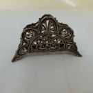 Antik 800er Silber Serviettenhalter Serviettenständer Rosen Motiv 55g