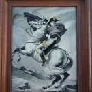 RARE TABLEAU SOIE TISSÉE Napoleon Bonapart Neyret