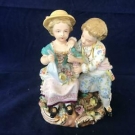FINE ANTIQUE 19th CENTURY JOHN BEVINGTON PORCELAIN HAND PAINTED FIGURE GROUP.