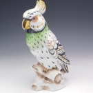 Antique Sitzendorf Dresden Porcelain - Hand Painted Cockatoo Parrot Figure