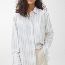 Oversized Striped Poplin Shirt