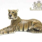 Große alte Goldscheider Figur Tierfigur als Tiger.
