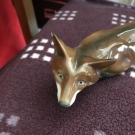 Heubach Porzellan Figur schleichender Fuchs