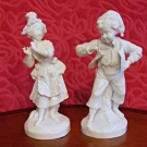 A Pair of Antique German Porcelain Figurines, 19th Century