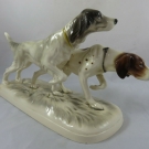 Große Hertwig & Co Katzhütte Keramik Figur Hunde Hundegruppe Jagdhunde