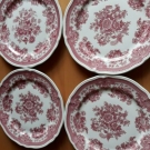 Villeroy und boch fasan rot 4 Kuchenteller 20 cm -Gebrauchter Zustand -