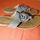 Salamander schöne Zehentrenner Pantoletten Sandalen Leder Gr 4 bzw. 37