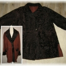 Wende Lederjacke Kurzmantel Persianer Breitschwanz braun rostbraun unisex 42-46