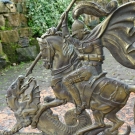 Messing  Relief Drache Heiliger Georg  ca 40 cm schwere Qualität Nibelungen 