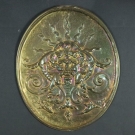 Historismus Wandplatte Messing Fratze Groteske 2.Hälfte 19.Jhd (AF515)