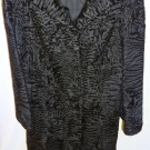 Eleganter Damen-Persianer-Mantel, schwarz, Gr. 40