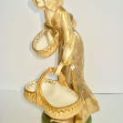 ANTIQUE AUSTRIAN AMPHORA TURN TEPLITZ FIGURINE SECESSION LADY WITH BASKETS