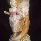 French Vion Baury Figural Vase Porcelaine  As Is