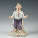 Antique Heubach German Bisque Porcelain Figurine Boy Juggling Apples