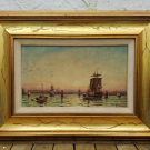 Duncan Fraser McLea-Original Old Antique Marine Seascape Oil Painting-Signed