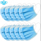 50 Stück Einweg Maske Gesichtsmaske Vlies Einwegmaske Mundschutz Staubschutz mit Ohrschlaufen 17,5 * 9,8 cm