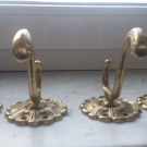 Antiker schöner Haken, Wandhaken, Messing Gardrobenhaken 5 Teile