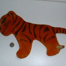 Spielzeug DDR  aufblasbarer Tiger aus Gummi/Velour leider undicht