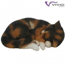 Weather Resistant Indoor/Outdoor Tortoiseshell Sleeping Cat Ornament Vivid Arts
