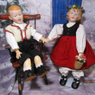 ♥♥  Heubach Puppenpärchen Freund mit Freundin 7956 + 7604 Heubach-Dolls Germany 