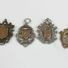 4 x Antique Hallmarked .925 STERLING SILVER Fobs / Medallions (38g)