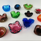 Murano Design Glas Aschenbecher Schalen 50er 60er 70er Jahre Sammlung / Konvolut