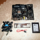 Mainboard Bundle Core i3 4130, Asrock H81M-DGS, 4GB Ram,256 GB SSD,Kü und Blende