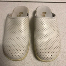 Berkemann Renner Clogs Leder Gr 37 Weiß Neuwertig