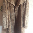 Gerson  Pelzmantel / Persianer Jacke/ Mantel echt Vintage in Taupe Gr. 42 +Mütze